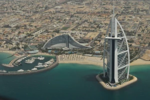 arial view of dubai harbour