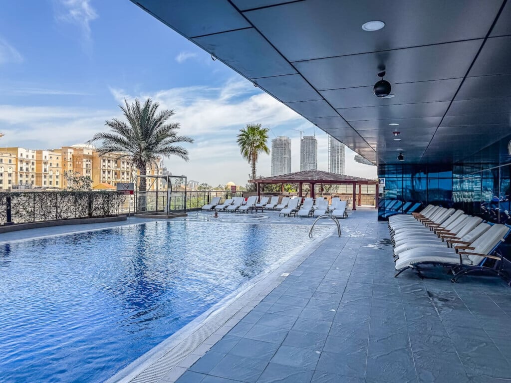 pool in holiday apartment complex