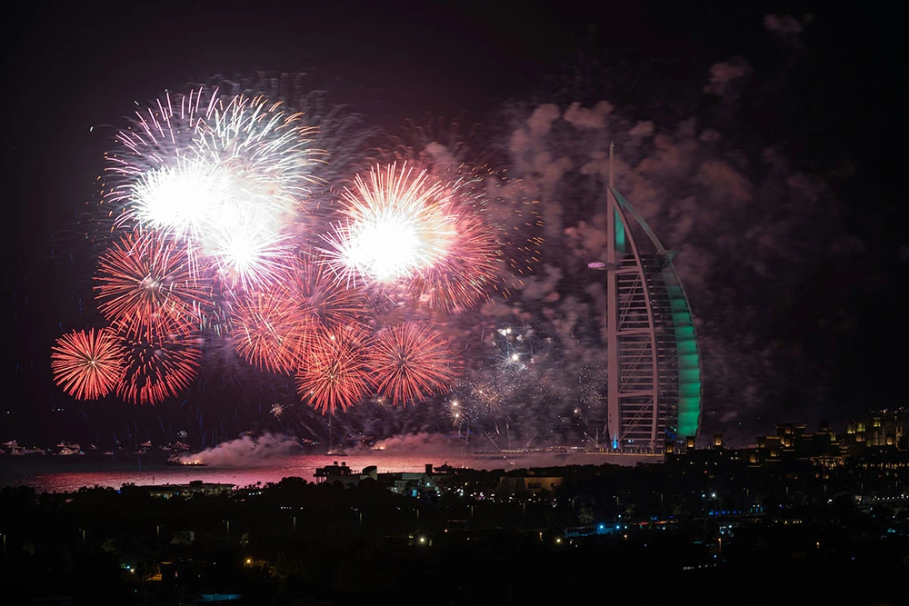 firework display jumeriah burj al arab