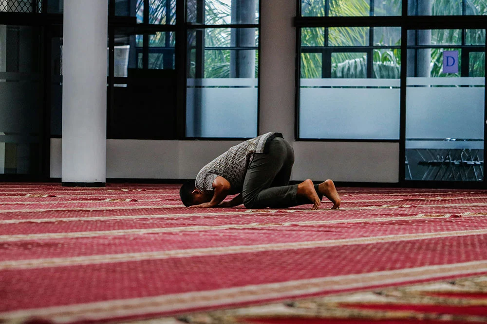 man praying