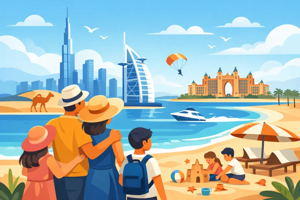 Dubai Family Stay Itinerary Example for 5 Days