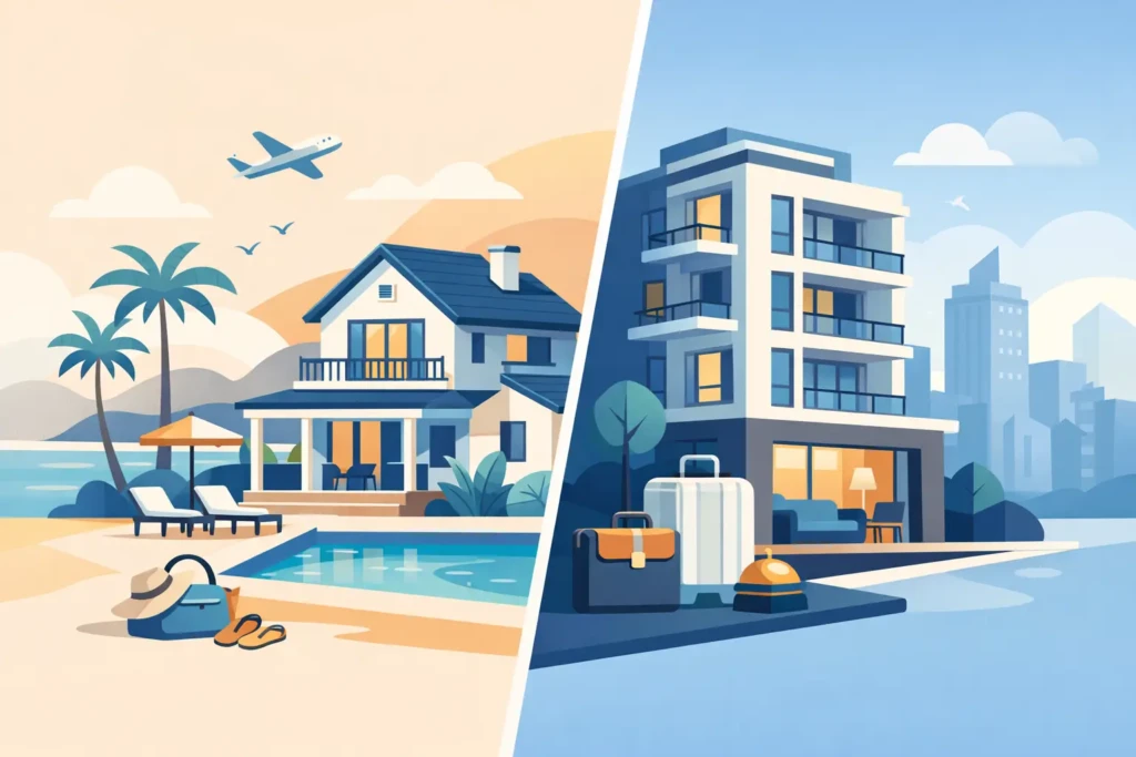 Holiday Home Versus Hotel Apartment